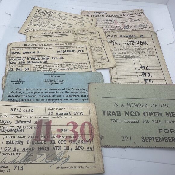 WWII Korea 88th Blue Devils Scarwaf Uniform & Identity WW2 ID Cards Life Story - Picture 13 of 16